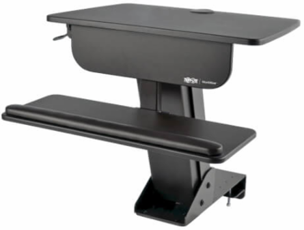 WorkWise Standing Desk Clamp Workstation - 23.6 x 11 Inch Tray, Adjusts 8.5-22 Inch