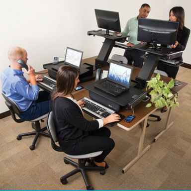 WorkWise Standing Desk Clamp Workstation - 23.6 x 11 Inch Tray, Adjusts 8.5-22 Inch