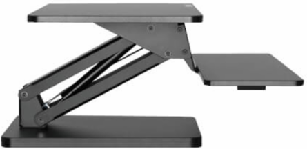 Safe-IT Adjustable-Height Sit-Stand Desktop Workstation, Antimicrobial Protection