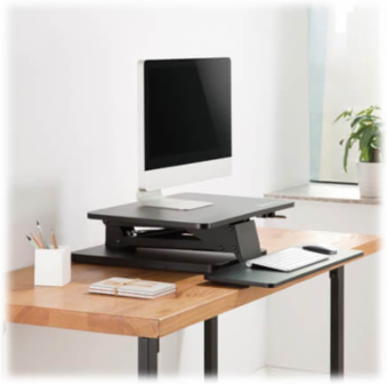 Safe-IT Adjustable-Height Sit-Stand Desktop Workstation, Antimicrobial Protection