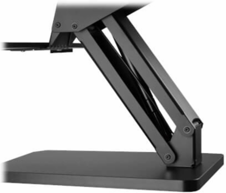 Safe-IT Adjustable-Height Sit-Stand Desktop Workstation, Antimicrobial Protection