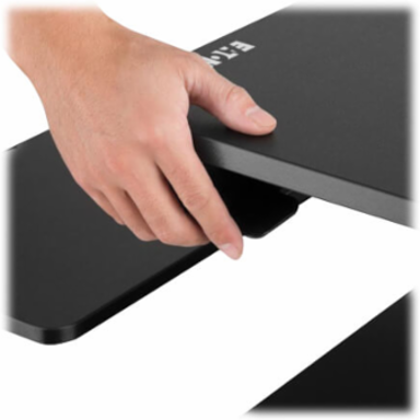 Safe-IT Adjustable-Height Sit-Stand Desktop Workstation, Antimicrobial Protection