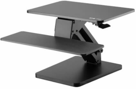 Safe-IT Adjustable-Height Sit-Stand Desktop Workstation, Antimicrobial Protection
