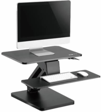 Safe-IT Adjustable-Height Sit-Stand Desktop Workstation, Antimicrobial Protection