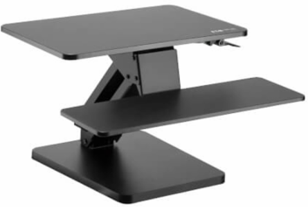 Safe-IT Adjustable-Height Sit-Stand Desktop Workstation, Antimicrobial Protection