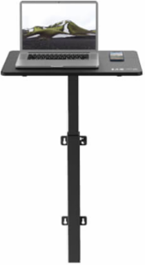 Safe-IT Adjustable-Height Wall-Mount Workstation, Antimicrobial Protection