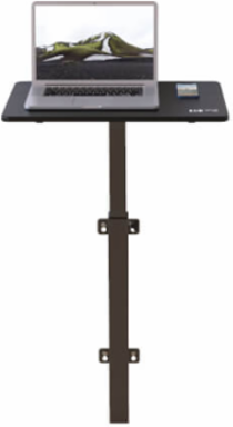 Safe-IT Adjustable-Height Wall-Mount Workstation, Antimicrobial Protection