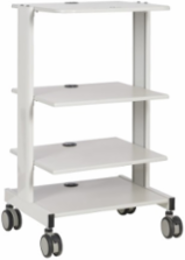 Mobile Workstation, Adjustable Shelves, Locking Casters, TAA