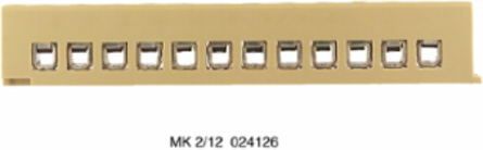 MK 2/12 Multipin Terminal Strip, 2.5 mm2 Cross-section, 24 Connections