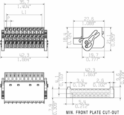 OMNIMATE Signal PCB Connector, 3.50 mm Pitch, 30 Poles, 1.5 mm2