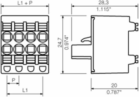 PCB Connector 5.08 mm, 6 Poles, 180 PUSH IN, Max. Clamping 3.31 mm2