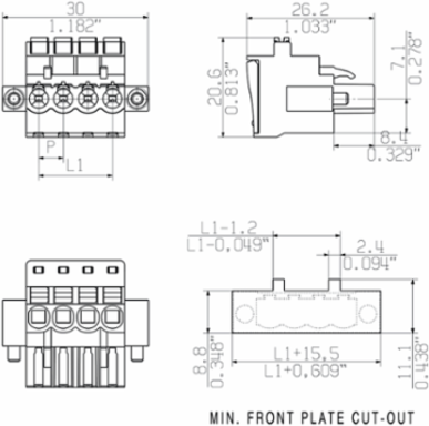 PCB Plug-in Connector 5.08 mm, 2 Poles, PUSH IN, Max Clamping 3.31 mm2