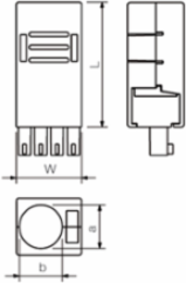 PCB Plug-In Connector 3 Poles Black, Max Temp 100 C, Net Weight 2g