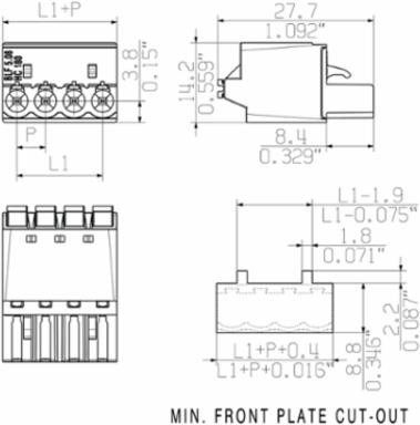 OMNIMATE Signal PCB Connector 5.08 mm, 12 Poles, Max 3.31 mm2 Clamping Range