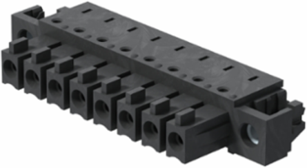 PCB Plug-in Connector, 7 Poles, 3.81 mm Pitch, 1.5 mm Solder Pin Length, Black