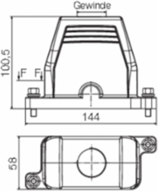 HDC IP68 10B TOS 1M20