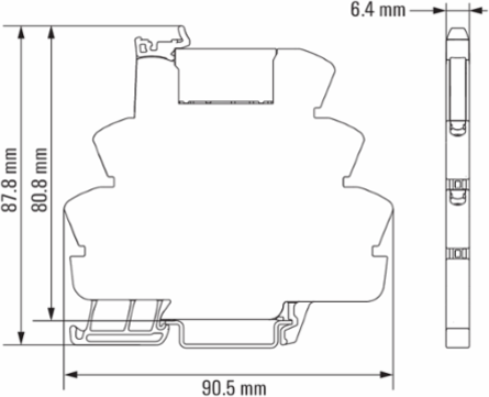 TERMSERIES Relay Module 1 CO Contact 230 V UC  10% 6 A