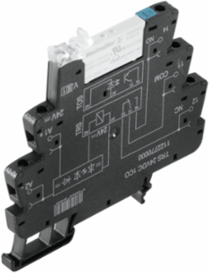 TRS Relay Module, 1 CO Contact, 24 V DC Control Voltage, 6 A Current