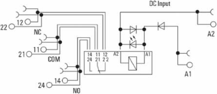 Relay Module 24 V DC, 2 CO Contacts, 8 A, 12.8 mm Wide