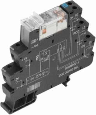 Relay Module 24 V DC, 2 CO Contacts, 8 A, 12.8 mm Wide