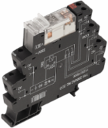 Relay Module 120V AC, 2 CO Contacts, 8A, IP20, 12.8mm Width