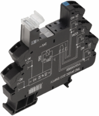 Relay Base with 2 CO Contact, 24-230V UC, 10A Continuous Current, 3.457 Inch Depth