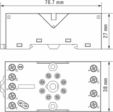 D-Series Relay Module, 2 CO Contacts, 12 A, Screw Connection, IP20