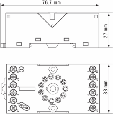 D-Series Relay Module, 3 CO Contacts, 12 A Continuous Current, 3.02 Inch Height