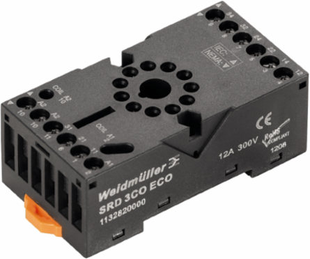 D-Series Relay Module, 3 CO Contacts, 12 A Continuous Current, 3.02 Inch Height