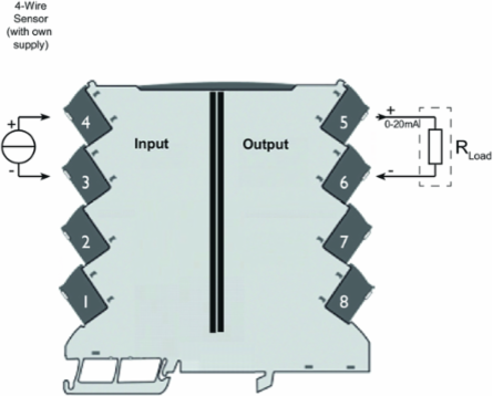 ACT20M Passive Signal Isolator, 1-Channel, 4-20 mA Input/Output, 6.1 mm Width