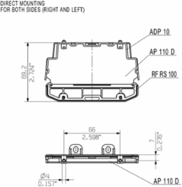 Electronics Housing RS 100 Profile, 4.26 Inch Length, 21.5 mm Width, IP20