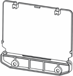 Electronics Housing End Plate, Width 21.5 mm, Height 4 Inch