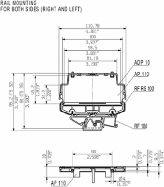 AP 110 BK Electronics Housing, Width 1.071 Inch, Black, IP20, 73.6 mm Height