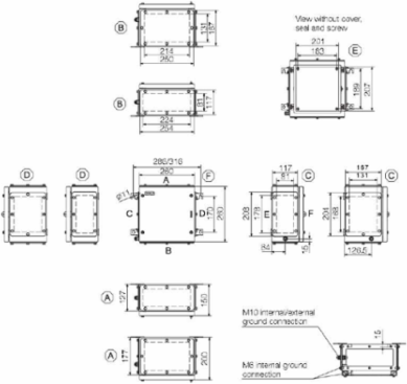 Klippon TB MH Terminal Box 260mm x 260mm x 150mm Stainless Steel, IP66/IP67