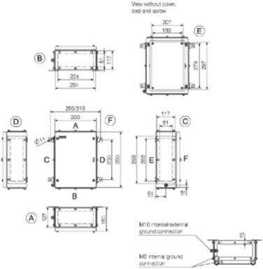 Klippon TB MH Stainless Steel Enclosure, 350 mm Height, 260 mm Width, IP66/IP67