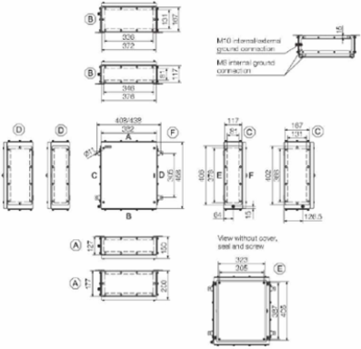 Klippon TB MH Multi Hinge Terminal Box, 458 x 382 x 150mm, Stainless Steel
