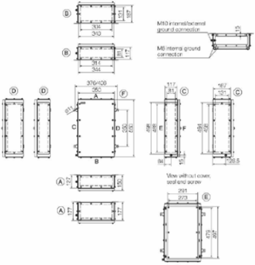 Klippon TB MH Stainless Steel Terminal Box 550mm x 350mm x 150mm