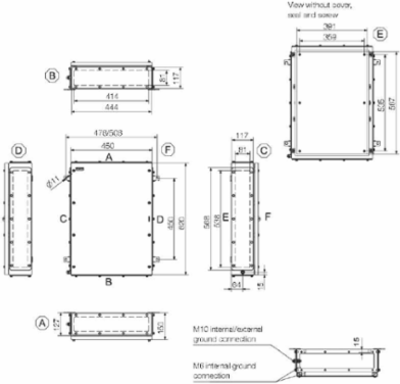 Klippon TB MH Terminal Box, Stainless Steel, 620mm x 450mm x 150mm, IP66/IP67