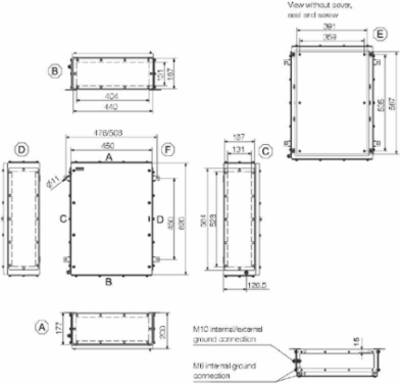 Klippon TB MH Terminal Box, 620 x 450 x 200mm, Stainless Steel 316L, IP66/IP67