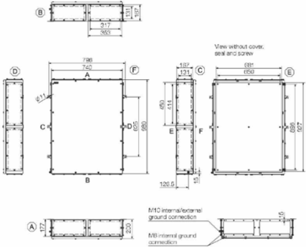 Klippon TB MH Terminal Box, Stainless Steel, 980 x 740 x 200mm