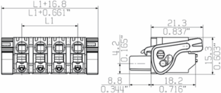 PCB Plug-in Connector 7.62 mm Female, 9 Poles, Max. 2.5 mm2, PUSH IN