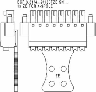 PCB Plug-in Connector, 3.81 mm, 12 Poles, 180 , PUSH IN Connection