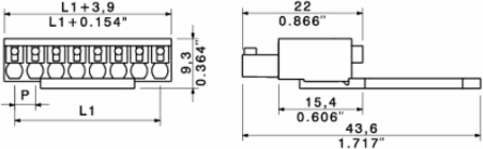 PCB Connector 3.81 mm, 14 Poles, 180 , PUSH IN, 1.5 mm2 Max Clamping