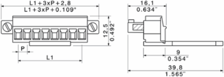 OMNIMATE Signal PCB Connector, 3.81 mm, 16 Poles, 180 , 10 A