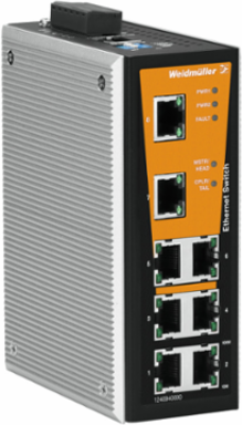 Managed Network Switch, 8x RJ45 Ports, IP30, -40 to 75 C, Metal Housing