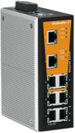 Managed Network Switch, 8x RJ45 Ports, IP30, -40 to 75 C, Metal Housing