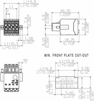 PCB Connector, 3.50 mm Pitch, 24 Poles, PUSH IN, 180