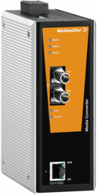 Media Converter, 1x RJ45 & 1 ST Port, -40 C to 75 C, IP30