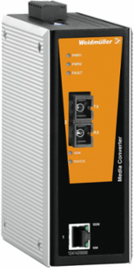 ValueLine Media Converter, 1x RJ45, 1 SC Single-mode, IP30, -40 to 75 C