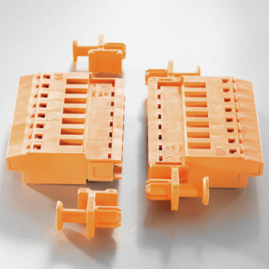 PCB Plug-in Connector, Orange, 12.5 mm Length, 9.5 mm Width, 0.614 g Weight
